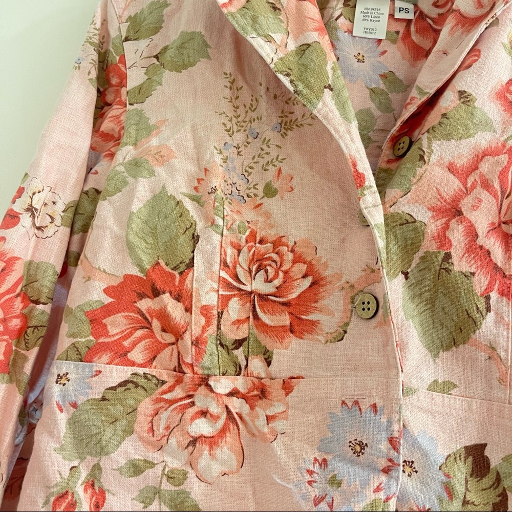 Floral linen blazer - Picture 2 of 4